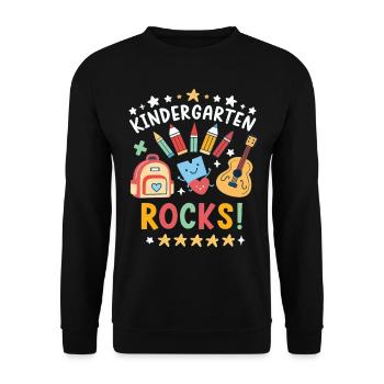 Pierres de jardin d’enfants – Design amusant pour les enfants - Sweat-shirt Unisexe - noir - Devant - Alina (178cm) & Michal (187cm)