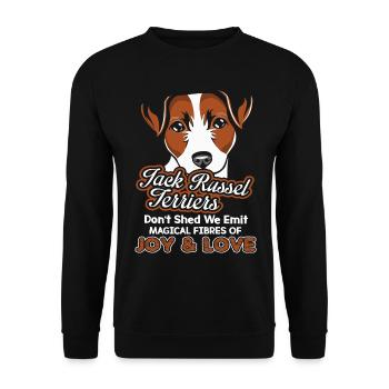 Jack Russell Terrier Joy And Love - Unisex Sweatshirt - black - Front - Alina (178cm) & Michal (187cm)