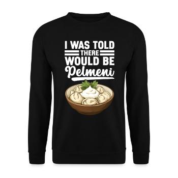 Pelmeni Russian Cuisine - Unisex Sweatshirt - black - Front - Alina (178cm) & Michal (187cm)