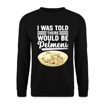 Pelmeni Russian Cuisine - Unisex Sweatshirt - black - Front - Alina (178cm) & Michal (187cm)