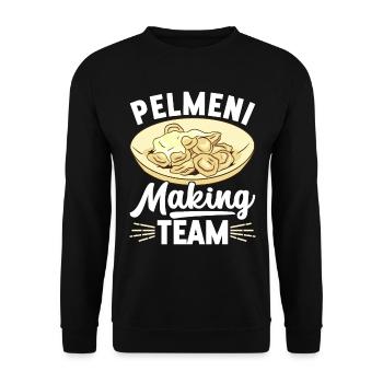 Pelmeni Russian Cuisine - Unisex Sweatshirt - black - Front - Alina (178cm) & Michal (187cm)
