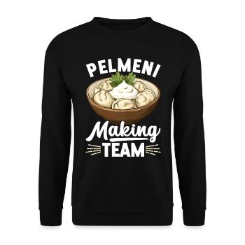 Pelmeni Russian Cuisine - Unisex Sweatshirt - black - Front - Alina (178cm) & Michal (187cm)
