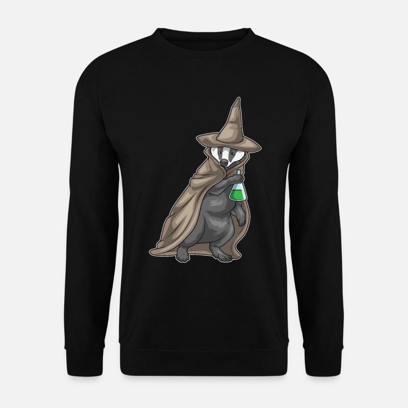 Badger Halloween Witch - Unisex Sweatshirt - black
