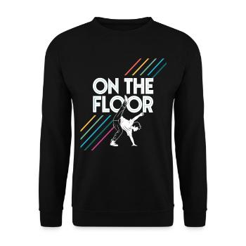 Sur le sol - Conception Breakdance Cool - Sweat-shirt Unisexe - noir - Devant - Alina (178cm) & Michal (187cm)