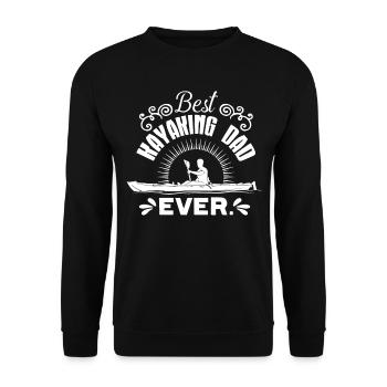 Kayaking Best Kayaking Dad - Unisex Sweatshirt - black - Front - Alina (178cm) & Michal (187cm)
