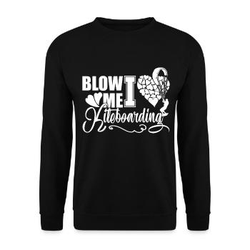Kiteboarding Blow me I Love Kiteboarding - Unisex Sweatshirt - black - Front - Alina (178cm) & Michal (187cm)