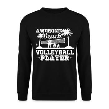 Awesome Beach Volleyball Player - Unisex Sweatshirt - black - Front - Alina (178cm) & Michal (187cm)