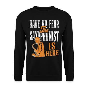 Les saxophones n’ont pas peur de la - Sweat-shirt Unisexe - noir - Devant - Alina (178cm) & Michal (187cm)