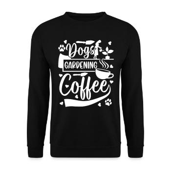 Chiens Jardinage Café - Jardinage Filles Hobby - Sweat-shirt Unisexe - noir - Devant - Alina (178cm) & Michal (187cm)
