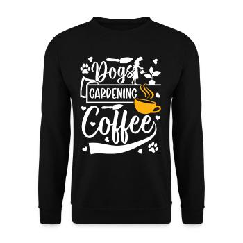 Hobby Jardinier Jardinier Filles - Chiens Jardinage - Sweat-shirt Unisexe - noir - Devant - Alina (178cm) & Michal (187cm)