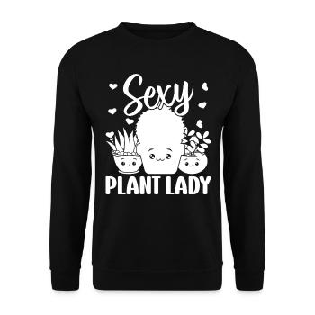 jardinier paysagiste jardinier filles - plante sexy - Sweat-shirt Unisexe - noir - Devant - Alina (178cm) & Michal (187cm)