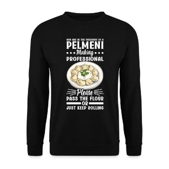 Pelmeni Cuisine russe - Sweat-shirt Unisexe - noir - Devant - Alina (178cm) & Michal (187cm)