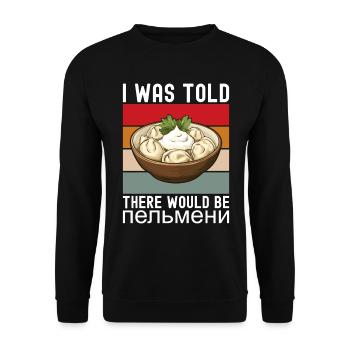 Pelmeni Russian Cuisine - Unisex Sweatshirt - black - Front - Alina (178cm) & Michal (187cm)