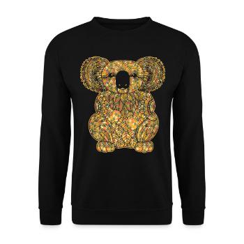 Koala Geometric - Unisex Sweatshirt - black - Front - Alina (178cm) & Michal (187cm)