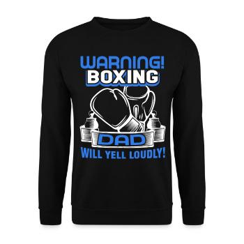 Boxing Boxing Dad Will Yell Loudly - Unisex Sweatshirt - black - Front - Alina (178cm) & Michal (187cm)