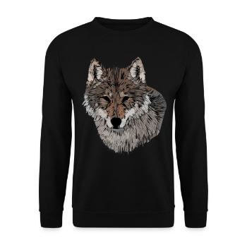 Hund - Unisex Pullover - Schwarz - Vorne - Alina (178cm) & Michal (187cm)