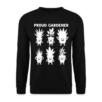 Fier jardinier - Amateur de plantes de jardinage drôle - Sweat-shirt Unisexe - noir - Devant - Alina (178cm) & Michal (187cm)