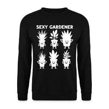 Jardinier sexy - Amateur de plantes de jardinage drôle - Sweat-shirt Unisexe - noir - Devant - Alina (178cm) & Michal (187cm)