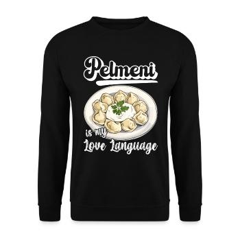 Pelmeni Russian Cuisine - Unisex Sweatshirt - black - Front - Alina (178cm) & Michal (187cm)