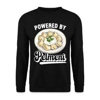 Pelmeni Russian Cuisine - Unisex Sweatshirt - black - Front - Alina (178cm) & Michal (187cm)