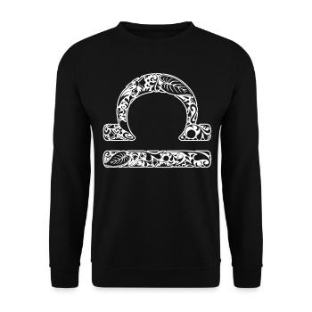 Libra Zodiac Shirts Sign Of Zodiac - Unisex Sweatshirt - black - Front - Alina (178cm) & Michal (187cm)