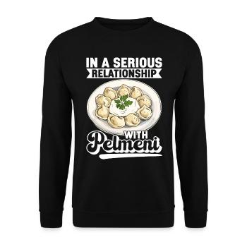 Pelmeni Russian Cuisine - Unisex Sweatshirt - black - Front - Alina (178cm) & Michal (187cm)