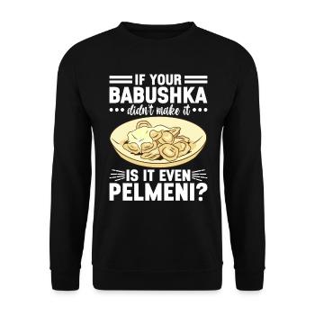 Pelmeni Russian Cuisine - Unisex Sweatshirt - black - Front - Alina (178cm) & Michal (187cm)