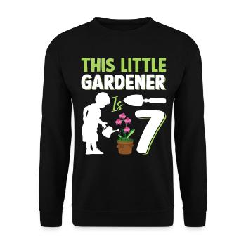 Jardinier amateur Jardinage pour enfants 7e anniversaire - Sweat-shirt Unisexe - noir - Devant - Alina (178cm) & Michal (187cm)