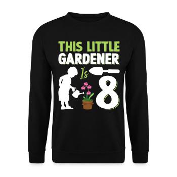 Hobby Jardinier Enfants Jardinage 8ème Anniversaire - Sweat-shirt Unisexe - noir - Devant - Alina (178cm) & Michal (187cm)