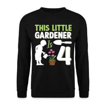 Hobby Jardinier Enfants Jardinage 4ème Anniversaire - Sweat-shirt Unisexe - noir - Devant - Alina (178cm) & Michal (187cm)