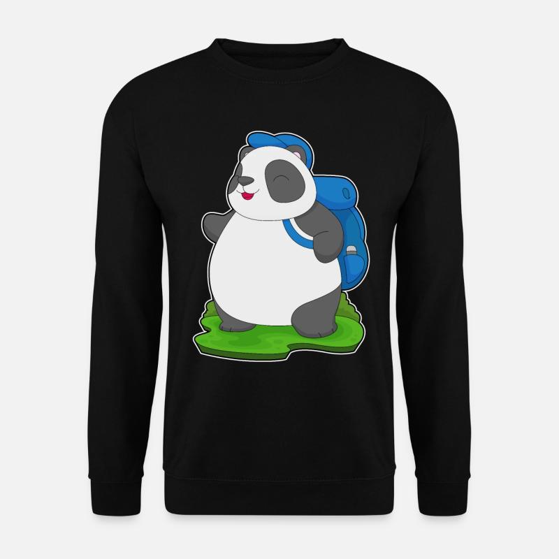 Panda Wanderer Backpack - Unisex Sweatshirt - black