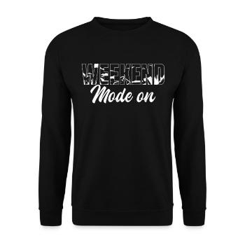 Jetski Weekend Mode On - Funny Jetski Rider - Unisex Pullover - Schwarz - Vorne - Alina (178cm) & Michal (187cm)