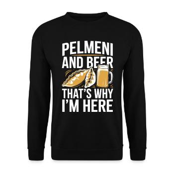 Pelmeni Russian Cuisine - Unisex Sweatshirt - black - Front - Alina (178cm) & Michal (187cm)