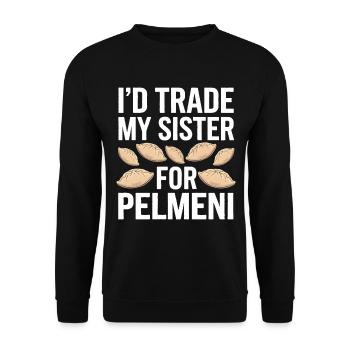 Pelmeni Russian Cuisine - Unisex Sweatshirt - black - Front - Alina (178cm) & Michal (187cm)