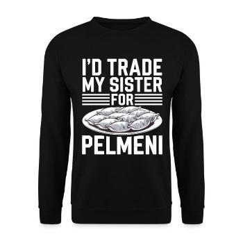 Pelmeni Cuisine russe - Sweat-shirt Unisexe - noir - Devant - Alina (178cm) & Michal (187cm)