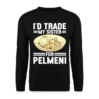 Pelmeni Cuisine russe - Sweat-shirt Unisexe - noir - Devant - Alina (178cm) & Michal (187cm)