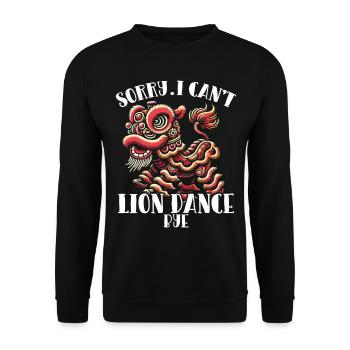 Danse du Lion Nouvel An Chinois Danse du Lion - Sweat-shirt Unisexe - noir - Devant - Alina (178cm) & Michal (187cm)
