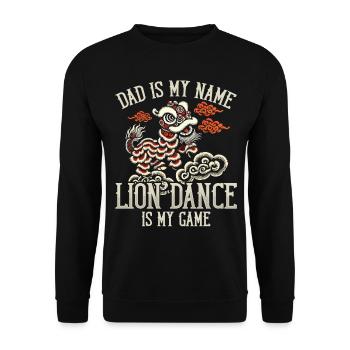 Danse du Lion Nouvel An Chinois Danse du Lion - Sweat-shirt Unisexe - noir - Devant - Alina (178cm) & Michal (187cm)