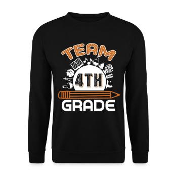 4th Grade Teacher Team 4th Grade - Unisex Sweatshirt - black - Front - Alina (178cm) & Michal (187cm)