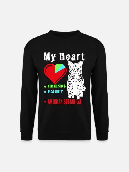 I Love American Bobtail - Unisex Sweatshirt - black