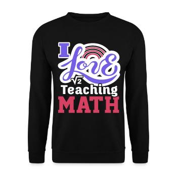 Math Teacher I Love Teaching Math - Unisex Sweatshirt - black - Front - Alina (178cm) & Michal (187cm)