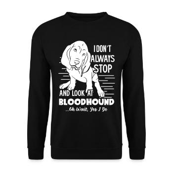 Look At Bloodhound Dog - Unisex Sweatshirt - black - Front - Alina (178cm) & Michal (187cm)