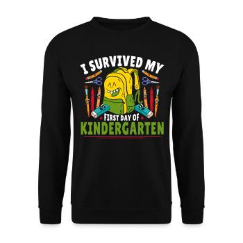 Kindergarten Pre K Early Learning Kindergartentag - Unisex Pullover - Schwarz - Vorne - Alina (178cm) & Michal (187cm)