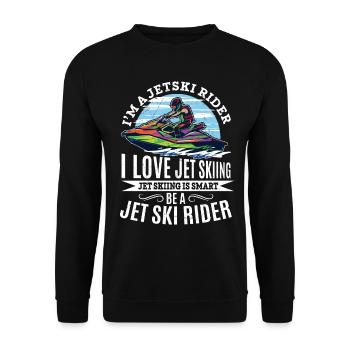 Jetski Lover - Je suis un pilote de jet ski, j’adore le jet - Sweat-shirt Unisexe - noir - Devant - Alina (178cm) & Michal (187cm)