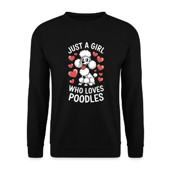 Juste une fille qui aime les caniches - Sweat-shirt Unisexe - noir - Devant - Alina (178cm) & Michal (187cm)