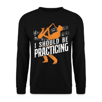 Saxophones que je devrais pratiquer - Sweat-shirt Unisexe - noir - Devant - Alina (178cm) & Michal (187cm)