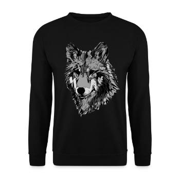 Visage abstrait de chiens - Sweat-shirt Unisexe - noir - Devant - Alina (178cm) & Michal (187cm)