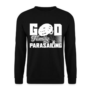 God Family Parasailing - Unisex Sweatshirt - black - Front - Alina (178cm) & Michal (187cm)
