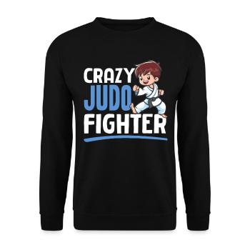Judoka Judo Kids - Crazy Judo Fighter - Unisex Sweatshirt - black - Front - Alina (178cm) & Michal (187cm)