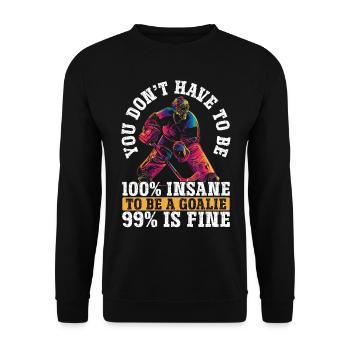 Eishockey Torwart Eishockey Torhüter - Unisex Pullover - Schwarz - Vorne - Alina (178cm) & Michal (187cm)